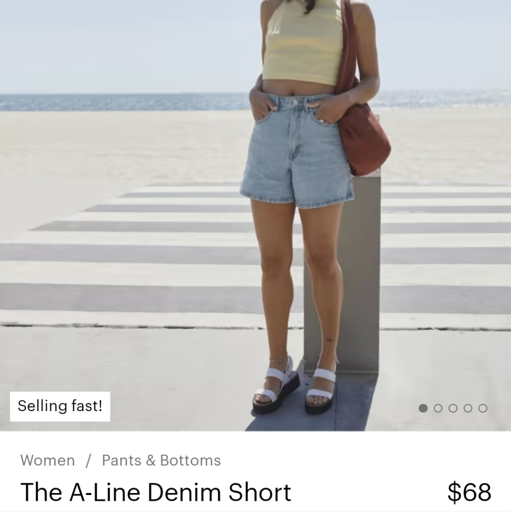 A-line denim jean shorts